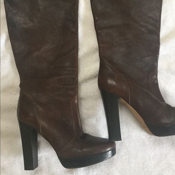 Brown leather Michael Kors boots - Picture 4 of 8